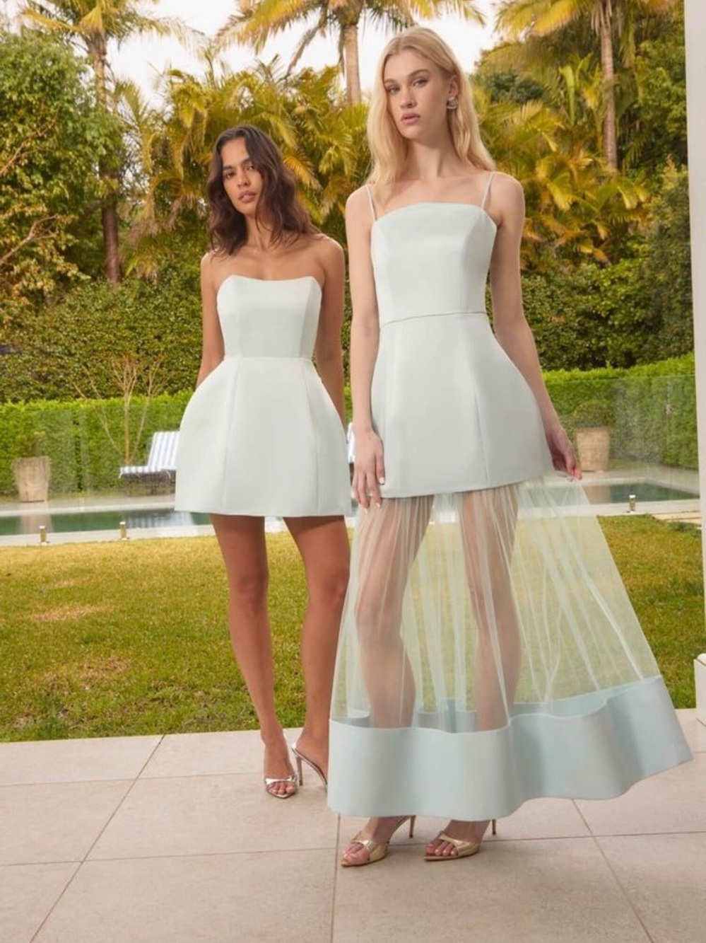 Elliatt Marcella Strapless Gown in Seafoam Dinner Wedding Guest Dress Size S NWT